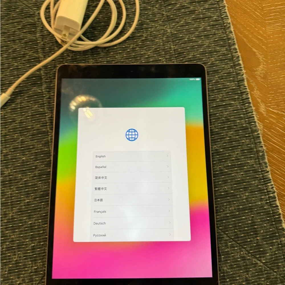 Apple Tablet in Sleek Silver with Charger